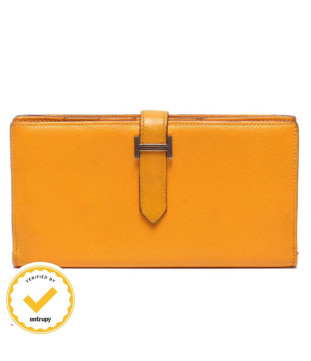 Hermes Wallet Silver Veau Epsom Bearn Soufflet