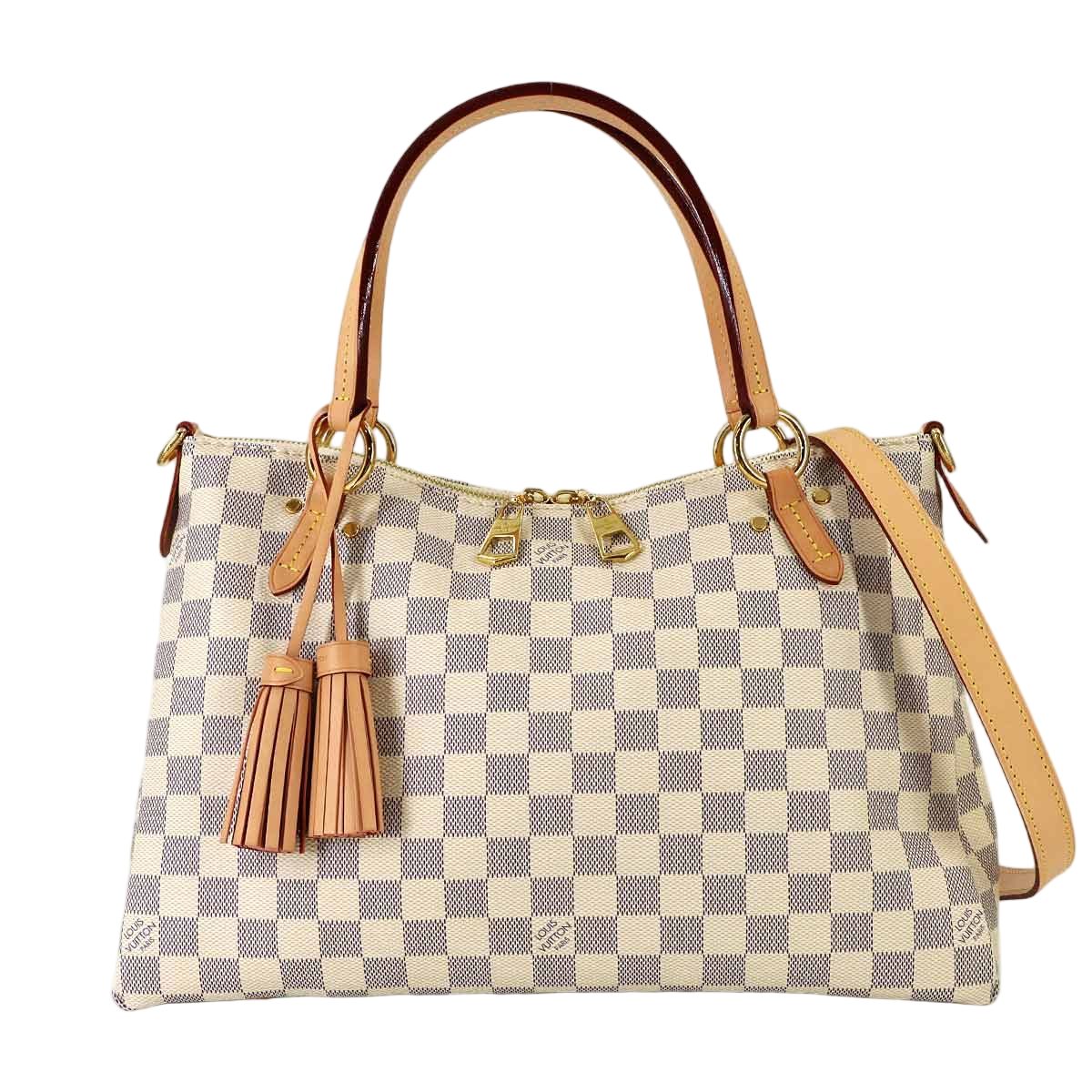 Louis Vuitton Damier Azur Lymington 2-Way Tote Shoulder Bag White
