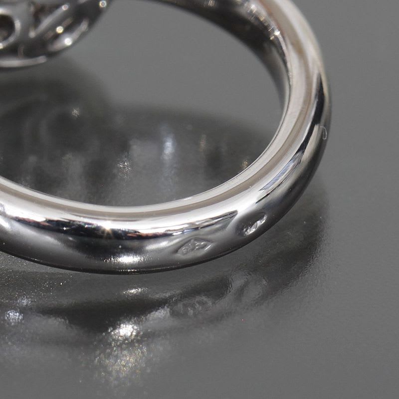 Chanel Sapphire Diamond Ring 18K White Gold 750 E0969 — view 8