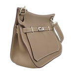 Hermes Shoulder Bag Gipsiere 28 Taurillon Clemence Etoupe Silver — view 2