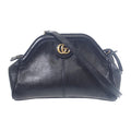 Gucci Rebel Small Taiga Head Shoulder Bag Calf Black Gold Hardware