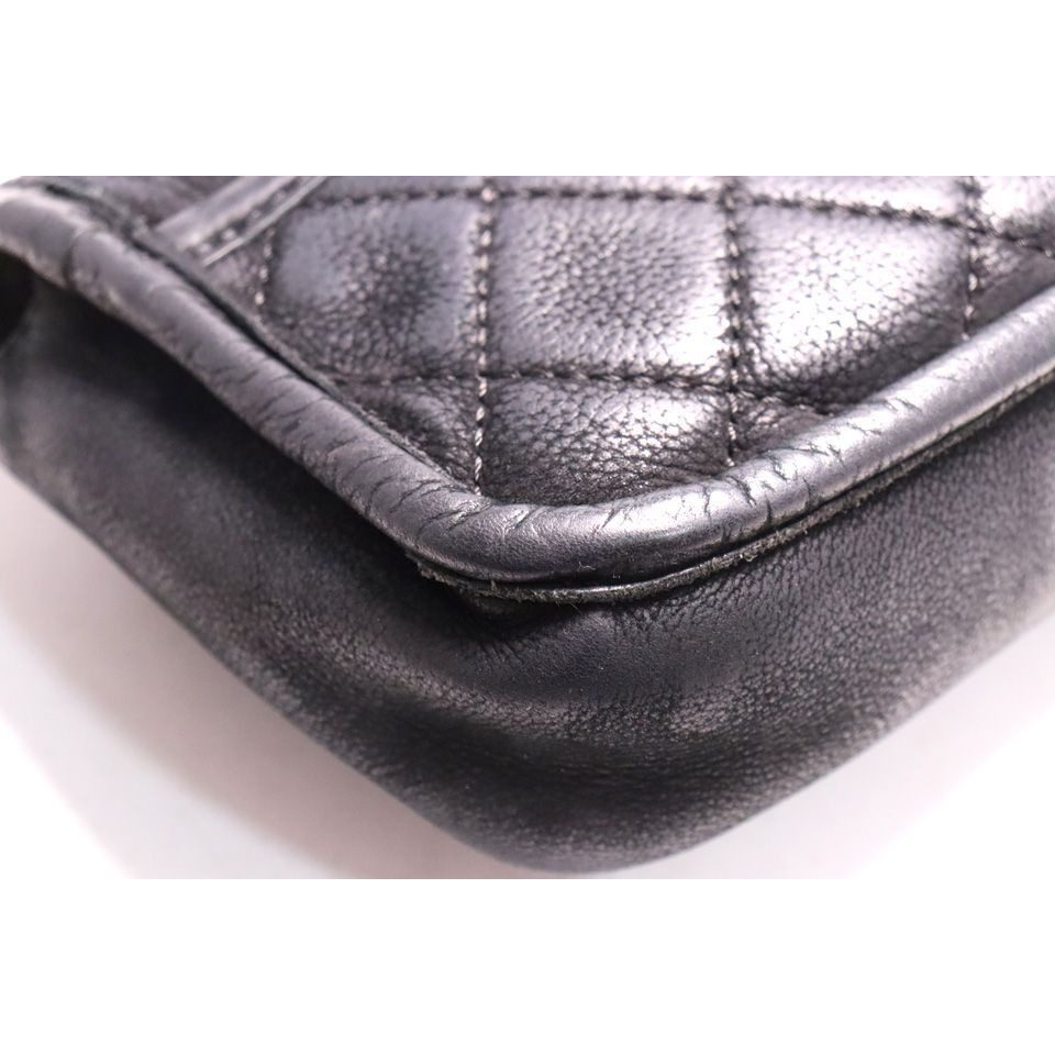 Chanel Quilted Leather Chain Shoulder Bag Pouch — view 4