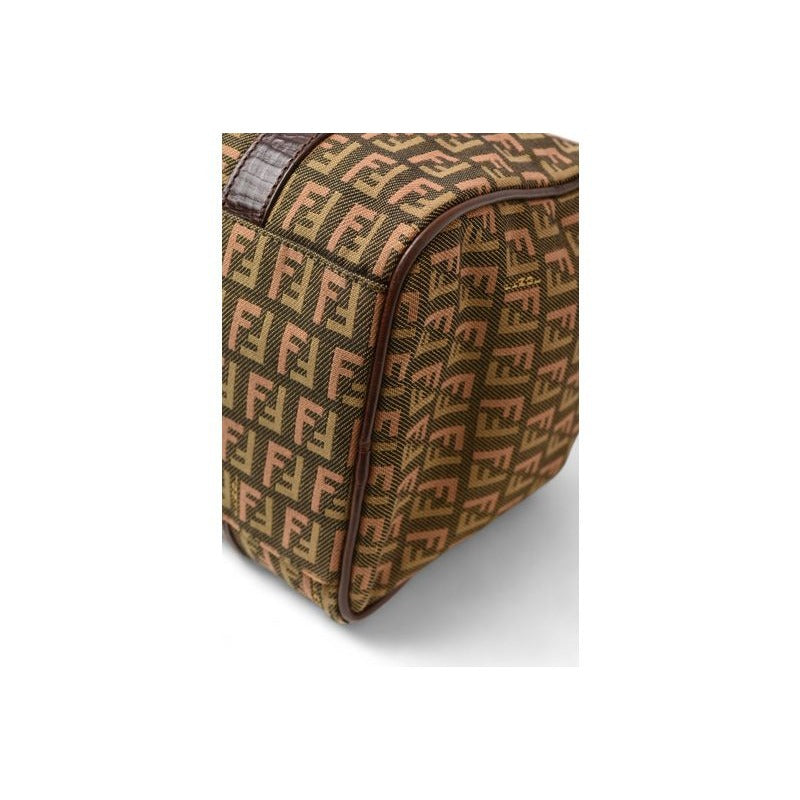 Fendi Bag Mini Boston Zucca Pattern 8 Bl068 Khaki Brown — view 3
