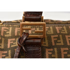 Fendi Bag Mini Boston Zucca Pattern 8 Bl068 Khaki Brown — view 6