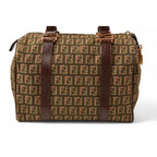 Fendi Bag Mini Boston Zucca Pattern 8 Bl068 Khaki Brown — view 8