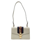 Gucci Sylvie Sherry Line White Multicolor Leather
