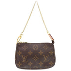 Louis Vuitton Mini Pochette Accessory Monogram Pouch Bag 1037