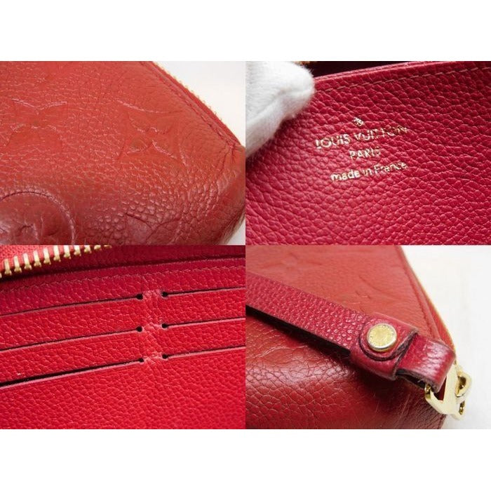 Louis Vuitton Monogram Empreinte Zippy Wallet Red — view 6