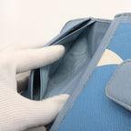 Prada Saffiano Astrale Light Blue Fold Wallet — view 7
