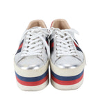 Gucci Platform Leather Low Cut Sneakers 7.5 Lace Up Shoes — view 2