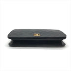 Chanel Quilted Lambskin CC Logo Push Lock Chain Shoulder Bag Black — view 3