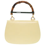 Gucci 2-Way Bamboo 000 1364 0633 Leather White Handbag 0703 — view 3