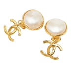 Chanel CC Logo Vintage Swing Earrings
