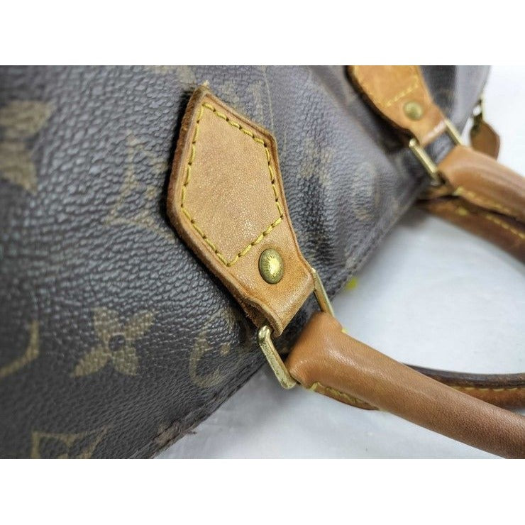 Louis Vuitton Handbag Speedy 35 Brown Monogram Canvas Mini — view 4