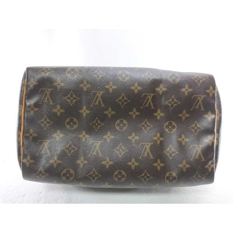 Louis Vuitton Handbag Speedy 35 Brown Monogram Canvas Mini — view 7