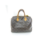 Louis Vuitton Handbag Speedy 35 Brown Monogram Canvas Mini
