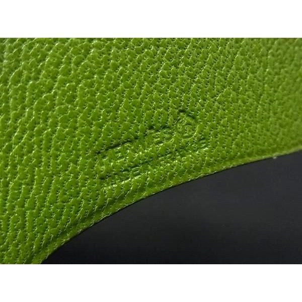 Hermes Petit Ash Leather Ginkgo Key Holder Bag Charm Khaki Green — view 3