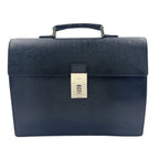 Gucci Guccissima Leather Black Business Bag Silver