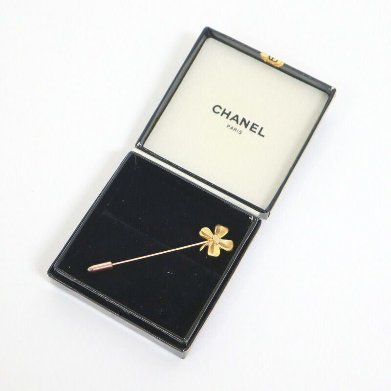 Chanel Pin Brooch Clover Gold