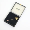 Chanel Pin Brooch Clover Gold