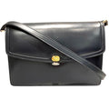 Celine Carriage Navy Leather Shoulder Bag