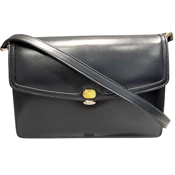 Celine Carriage Navy Leather Shoulder Bag