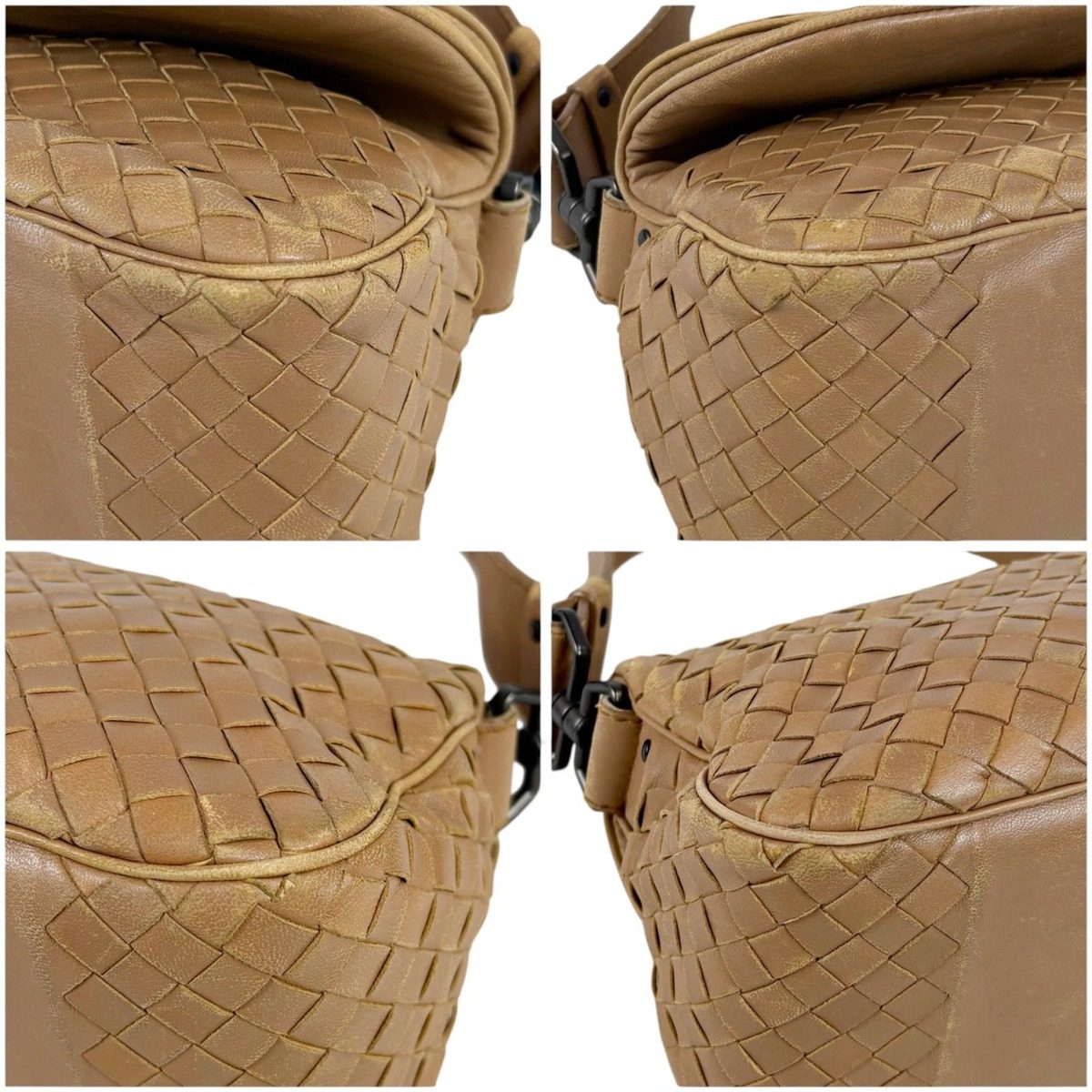 Bottega Veneta Intrecciato Leather Mini Shoulder Bag Beige Hobo — view 5