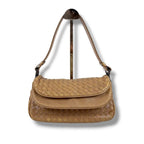 Bottega Veneta Intrecciato Leather Mini Shoulder Bag Beige Hobo