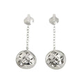 Louis Vuitton Monogram Galle Earrings 18k WG White Gold 750 Pierced