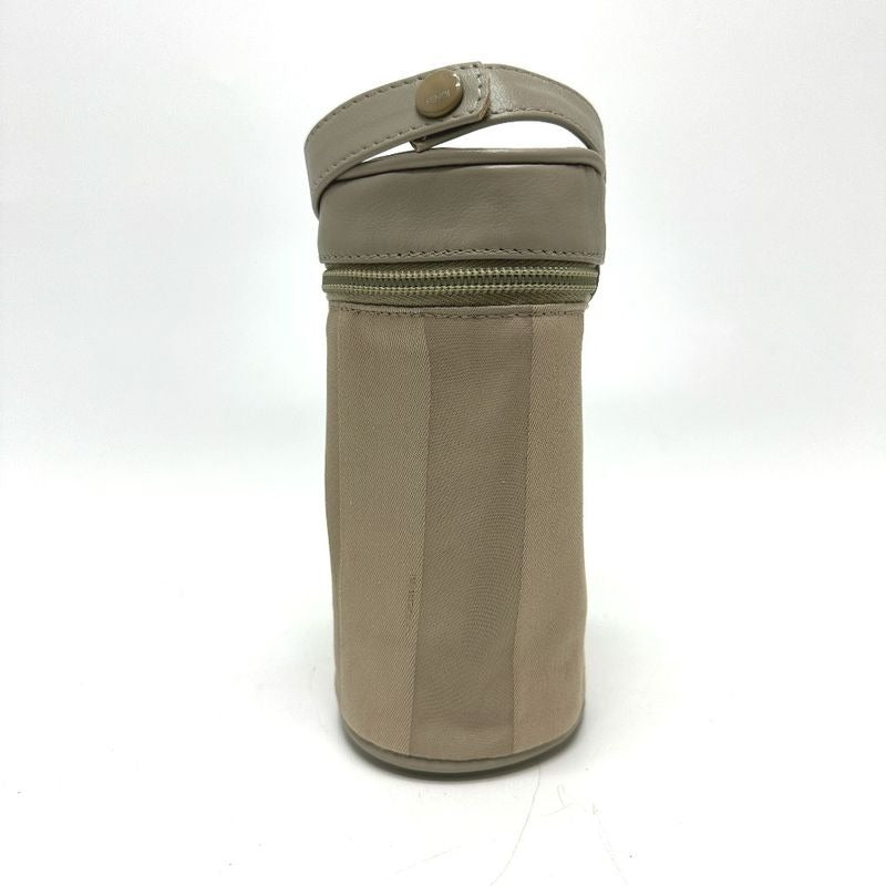 Fendi Bottle Holder Striped Pecan Cotton Beige