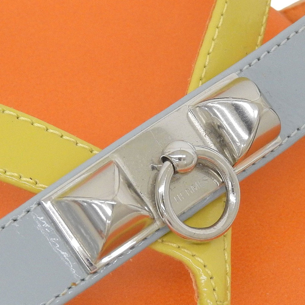 Hermes Silver Hardware Medor Leather Flat Thong — view 4