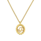 Christian Dior Vintage Logo Stone Gold Necklace Accessory 0898 — view 4