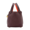 Hermes Picotin Lock Eclat 18 PM Hand Bag Taurillon Clemence Swift Pull Orange