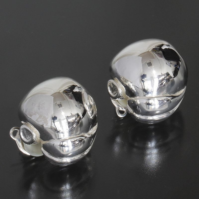 Hermes Apple Motif Earrings Silver 925 Vintage E1397 — view 2