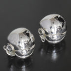 Hermes Apple Motif Earrings Silver 925 Vintage E1397 — view 2