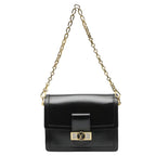 Louis Vuitton Lock Dauphine MM Chain Shoulder Bag Noir