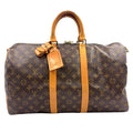 Louis Vuitton Keepall Bandouliere 45 Monogram Leather Brown Light Boston