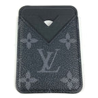 Louis Vuitton Card Case Holder Magnet Monogram Eclipse Canvas Black