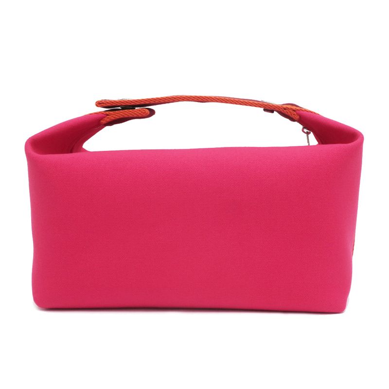 Hermes Brid A Black GM Handbag Pouch Hibiscus Pink — view 9