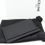 Celine Card Case Passcase Logo Holder Smooth Calfskin Black — view 3