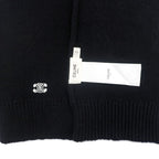 Celine Muffler Black BK Triomphe Logo Wool Accessories Scarf — view 7