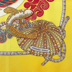 Hermes Scarf Carre 90 Yellow Orange Grands Fonds — view 5