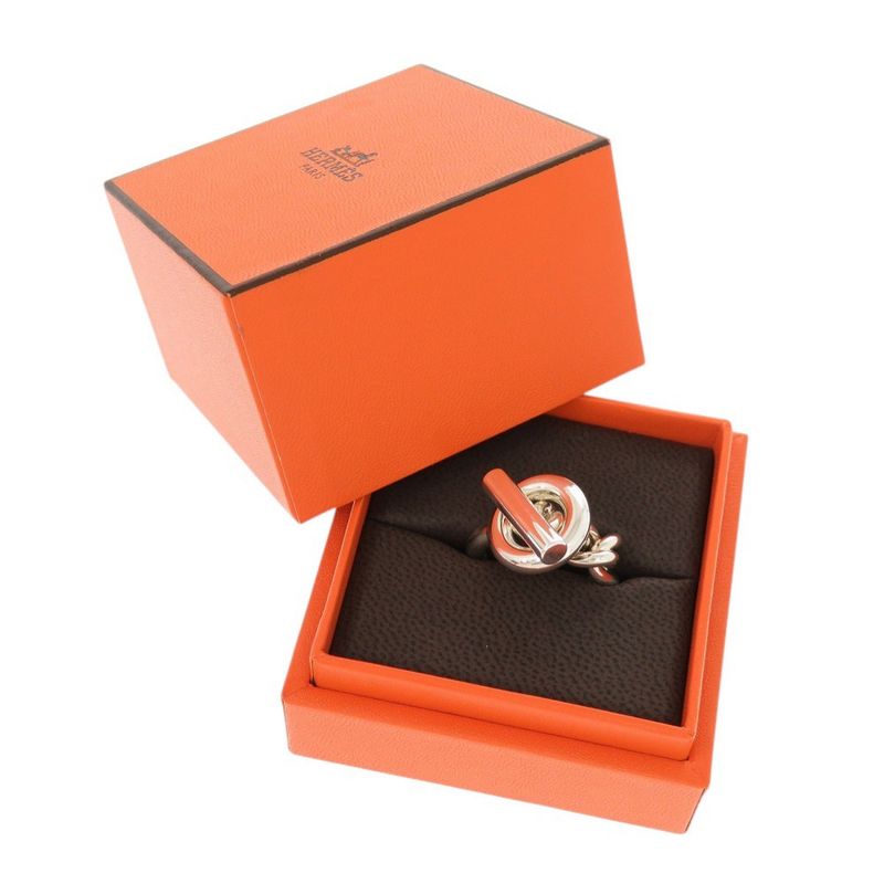 Hermes Croisette Size 55 Silver 925 Ring 0136 — view 3