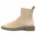 Hermes Ebony Side Gore Short Boots Shoes Suede Leather 42.5 Beige