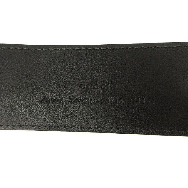 Gucci Interlocking Buckle Belt GG Black Leather — view 5