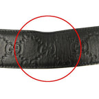 Gucci Interlocking Buckle Belt GG Black Leather — view 7