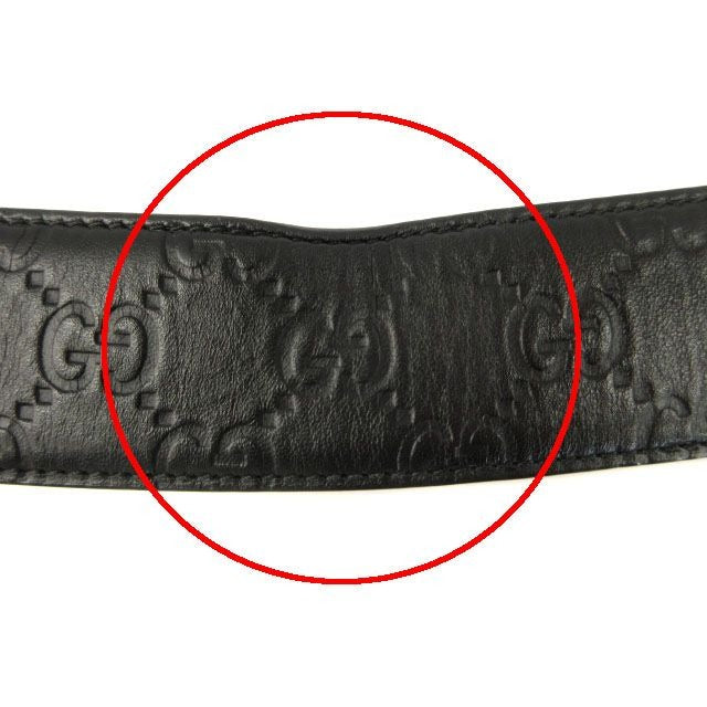 Gucci Interlocking Buckle Belt GG Black Leather — view 7