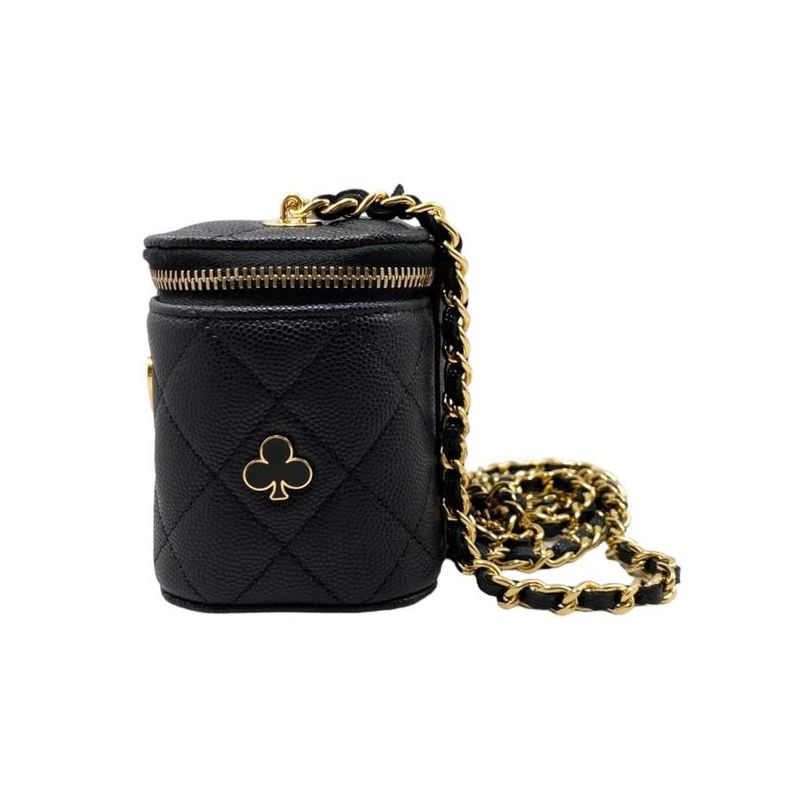 Chanel Shoulder Bag Small Vanity Ap3078 Quilted Caviar Leather — view 3