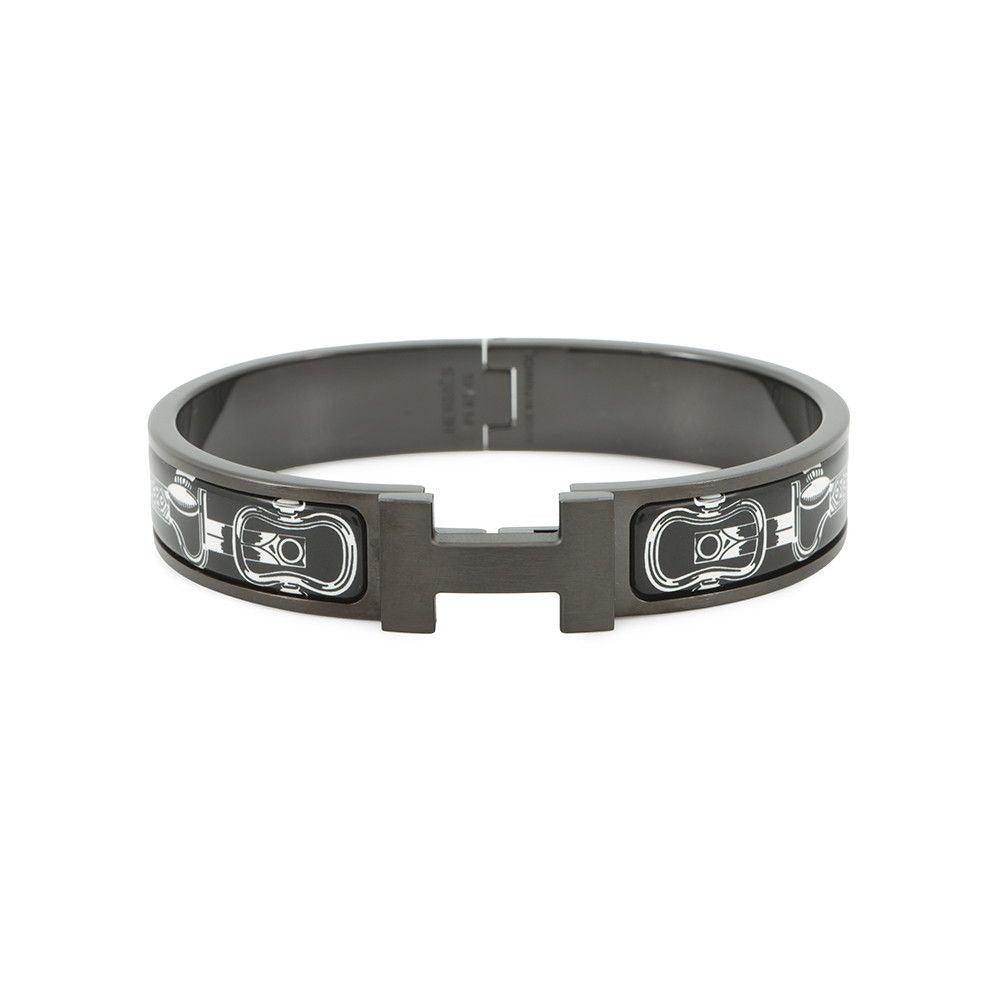 Hermes Bracelet Click HH Metallic Black