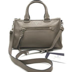 Prada Leather 2-Way Bag Gray